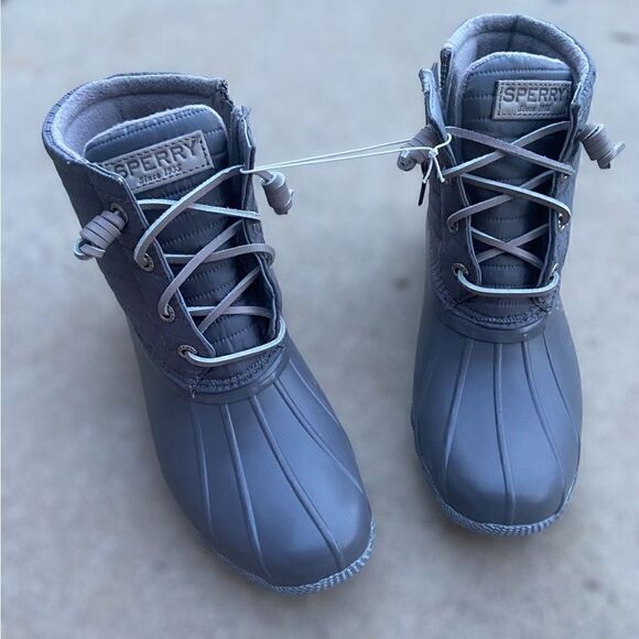 Sperry Saltwater Quilt Duck Boot Waterproof Size 6.5 - Picture 7 of 12